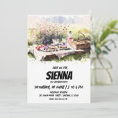 Summer Picnic auf Feld Einladung (Stehend Vorderseite)