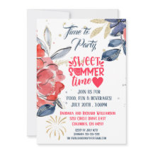 Summer Picnic Barbeque Party Einladung