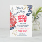Summer Picnic Barbeque Party Einladung (Stehend Vorderseite)