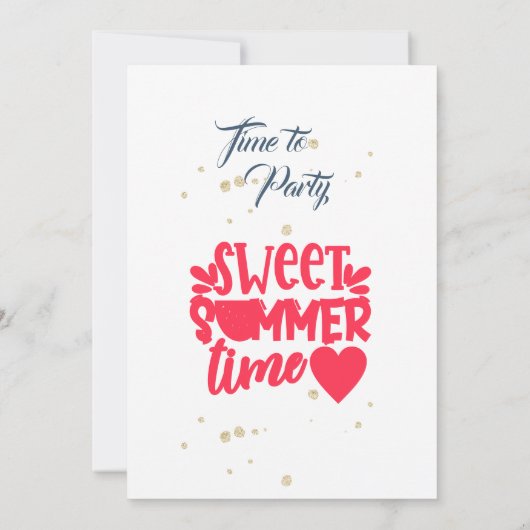 Summer Picnic Barbeque Party Einladung (Rückseite)