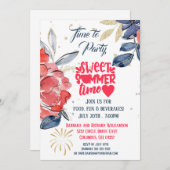 Summer Picnic Barbeque Party Einladung (Vorne/Hinten)