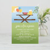 Summer Picnic Birthday Party Einladungen (Stehend Vorderseite)