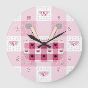 Summer Picnic Clock Große Wanduhr