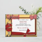 Summer Picnic Einladung (Stehend Vorderseite)