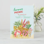 Summer Picnic Einladung (Stehend Vorderseite)