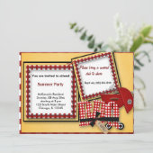 Summer Picnic Einladung (Stehend Vorderseite)