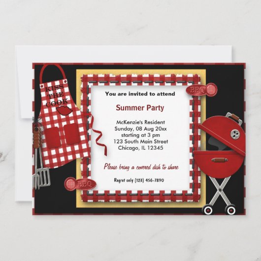 Summer Picnic Einladung (Vorderseite)