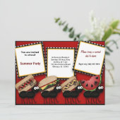 Summer Picnic Einladung (Stehend Vorderseite)