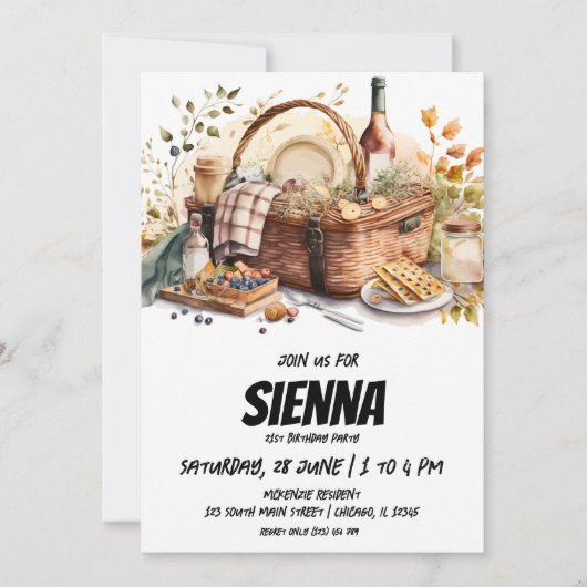 Summer Picnic European style Einladung (Vorderseite)