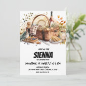 Summer Picnic European style Einladung (Stehend Vorderseite)