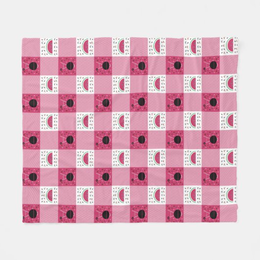 Summer Picnic Fleece Blanket (Vorderseite (Horizontal))