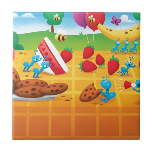 Summer Picnic Fliese (Vorderseite)