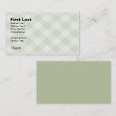 Summer Picnic Gingham Checkered Tablecloth:Grün Visitenkarte (Vorne/Hinten)