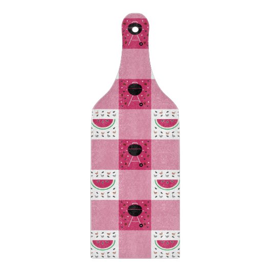 Summer Picnic Glass Cutting Board Schneidebrett (Vorderseite)