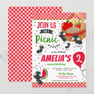 Summer Picnic im Park Geburtstagsparty Einladung