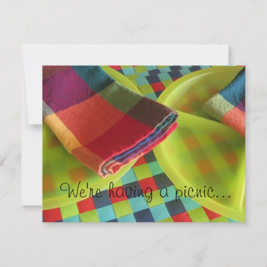 Summer Picnic Invitation - Lasst uns Party! Einladung (Vorderseite)