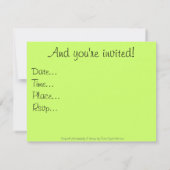 Summer Picnic Invitation - Lasst uns Party! Einladung (Rückseite)