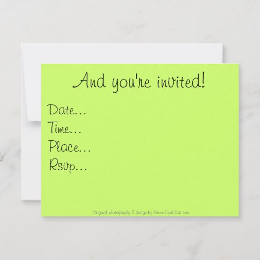 Summer Picnic Invitation - Lasst uns Party! Einladung (Rückseite)