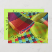 Summer Picnic Invitation - Lasst uns Party! Einladung (Vorne/Hinten)