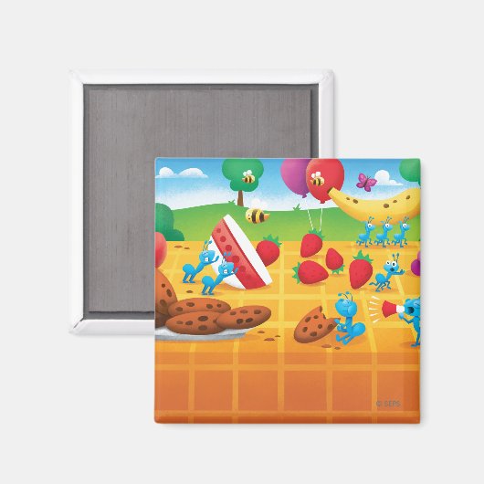 Summer Picnic Magnet (Vorderseite/Rückseite)