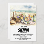 Summer Picnic mit Strandblick Einladung (Vorne/Hinten)