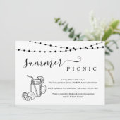Summer Picnic Party Einladung (Stehend Vorderseite)