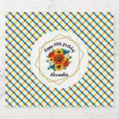 Summer Picnic Party Geometric Floral Bierflaschenetikett (Einzelnes Label)