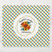 Summer Picnic Party Geometric Floral Bierflaschenetikett (Einzelnes Label)