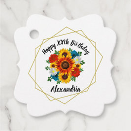 Summer Picnic Party Geometric Floral Geschenkanhänger