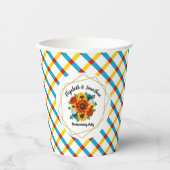 Summer Picnic Party Geometric Floral Pappbecher (Vorderseite)
