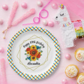 Summer Picnic Party Geometric Floral Pappteller (Party)