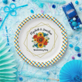 Summer Picnic Party Geometric Floral Pappteller (Party)