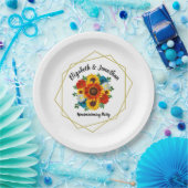 Summer Picnic Party Geometric Floral Pappteller (Party)