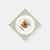 Summer Picnic Party Geometric Floral Serviette (Ecke)