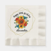 Summer Picnic Party Geometric Floral Serviette (Vorderseite)