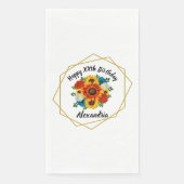 Summer Picnic Party Geometric Floral Serviette (Vorderseite)