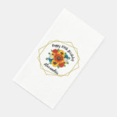 Summer Picnic Party Geometric Floral Serviette (Ecke)