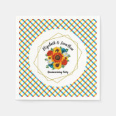 Summer Picnic Party Geometric Floral Serviette (Vorderseite)