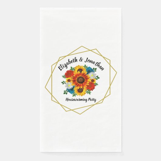 Summer Picnic Party Geometric Floral Serviette (Vorderseite)