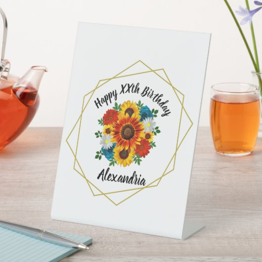 Summer Picnic Party Geometric Floral Sockelschild (In Situ)