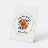 Summer Picnic Party Geometric Floral Sockelschild (Vorderseite)