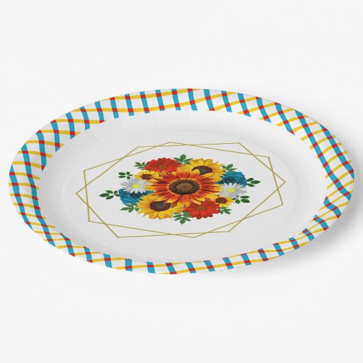 Summer Picnic Party Pappteller (Schrägansicht)