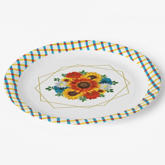 Summer Picnic Party Pappteller (Schrägansicht)