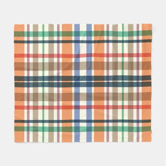Summer Picnic Plaid Fleecedecke (Vorderseite (Horizontal))