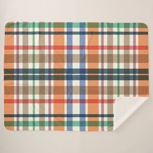 Summer Picnic Plaid Sherpadecke (Vorderseite (Horizontal))