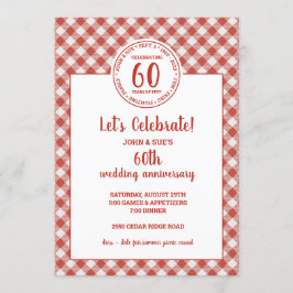 Summer Picnic Red Karo Pattern Party Einladung