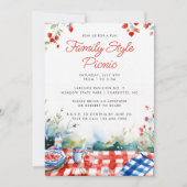 Summer Picnic Red White Blue Family Wiedersehen Einladung (Vorderseite)