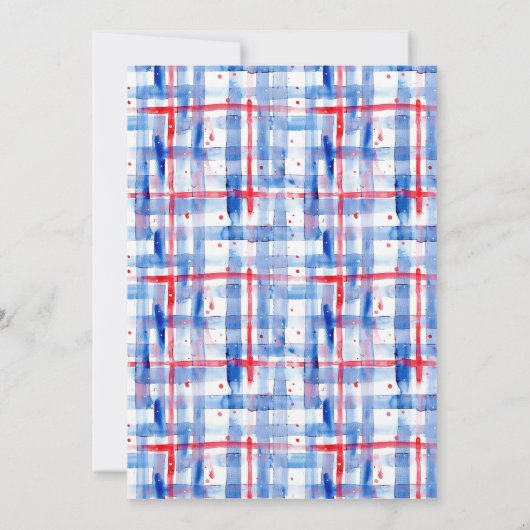 Summer Picnic Red White Blue Family Wiedersehen Einladung (Rückseite)