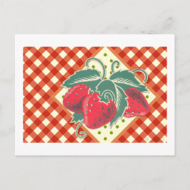 Summer Picnic Red White Checkered Tableclout Postkarte