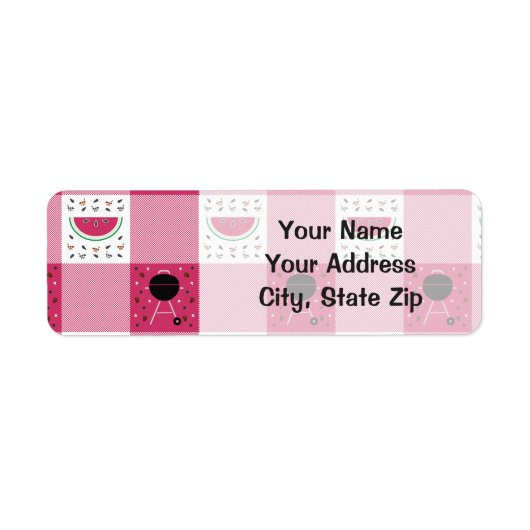 Summer Picnic Return Address Label (Vorne)